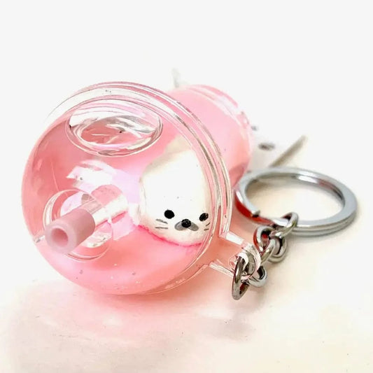 BCmini Keychains Animal Boba Key Charm