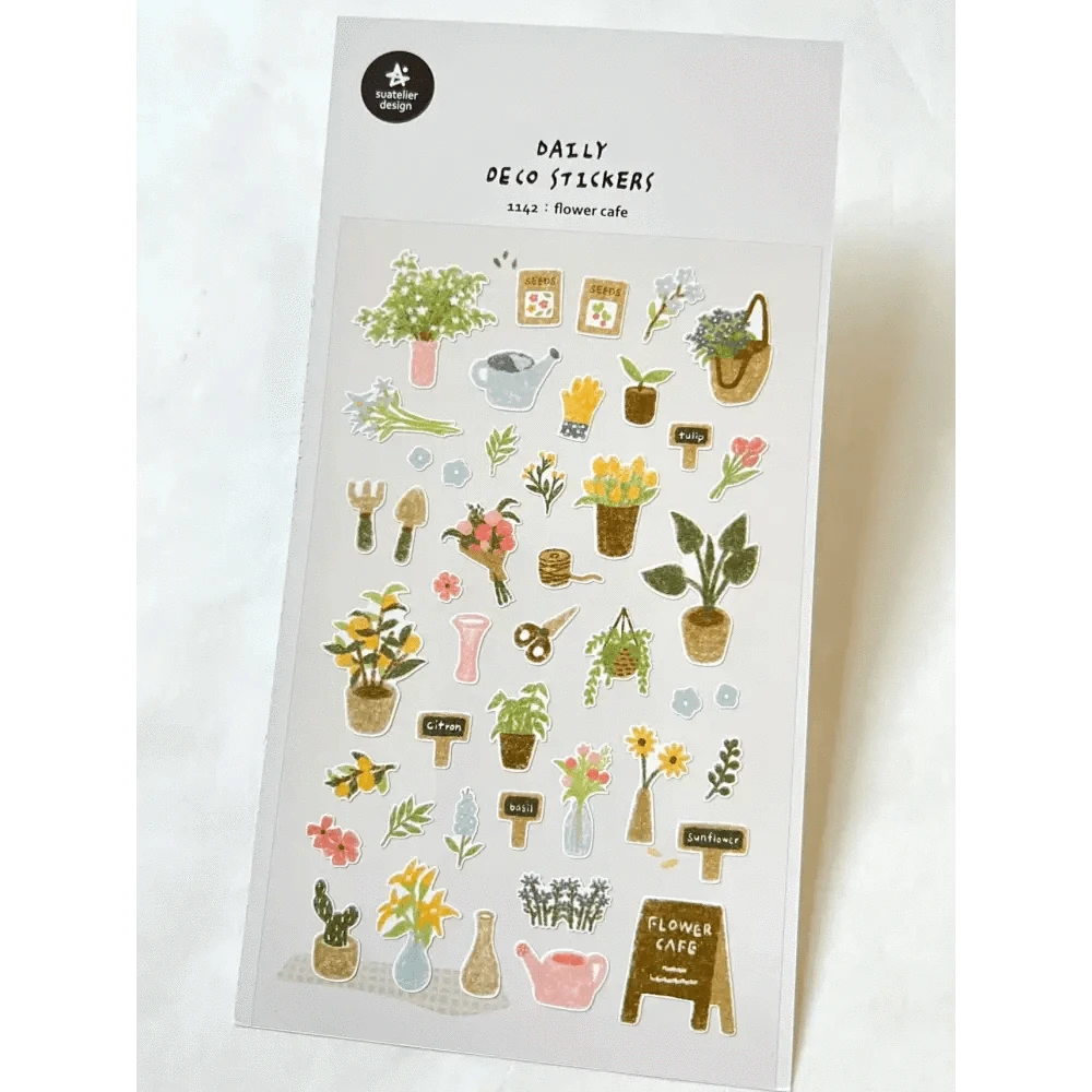 BCmini Sticker Sheet FLOWER CAFE STICKERS