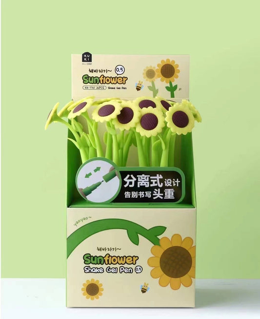 BCmini SUNFLOWER FLOWER WIGGLE GEL PEN-24
