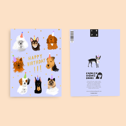 Carolyn Suzuki CANINE CREW - Birthday Card