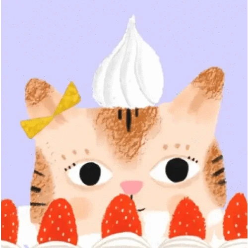 Carolyn Suzuki Greeting Cards KITTY CAKE - Birthday Card