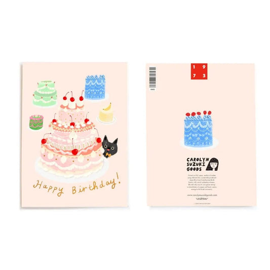 Carolyn Suzuki Greeting Cards LE GATEAU - Birthday Card