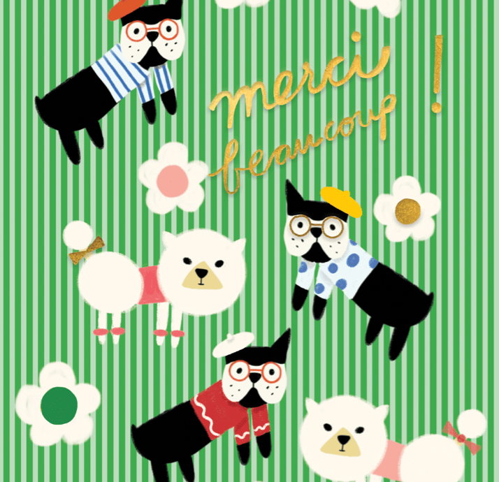 Carolyn Suzuki MERCI BIEN - Thank You Card