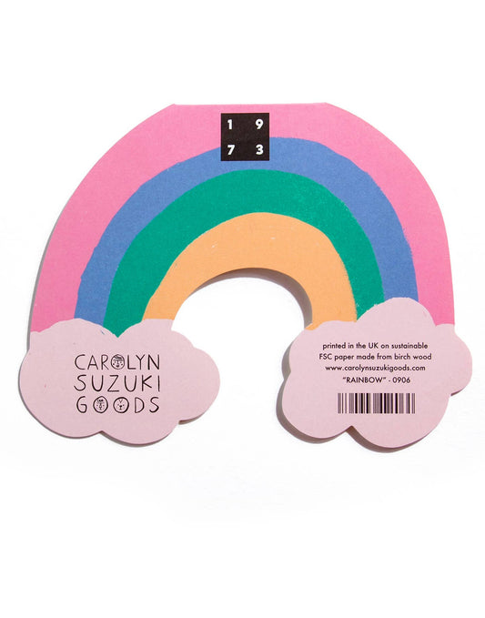 Carolyn Suzuki RAINBOW - Shaped Birthday Card