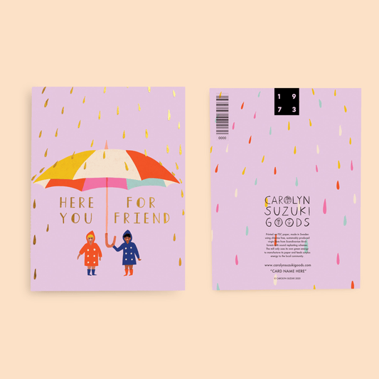 Carolyn Suzuki RAINDROPS - Sympathy Card