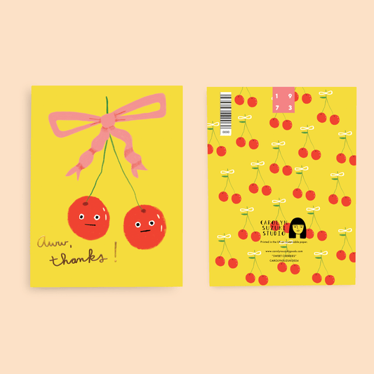 Carolyn Suzuki SWEET CHERRIES - Thank You Card
