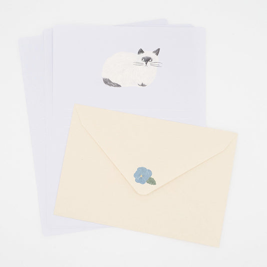 EL COMMUN Greeting Cards Matsuo Miyuki - Cat Letter Set - Repos