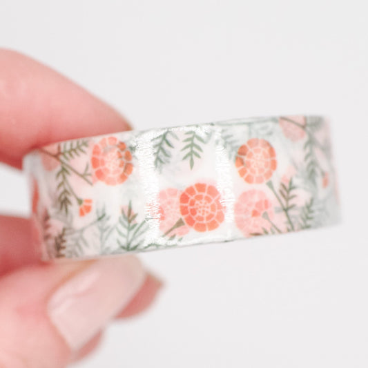 EL COMMUN Washi Tape Mois et Fleurs Washi Tape - Marigold Pattern