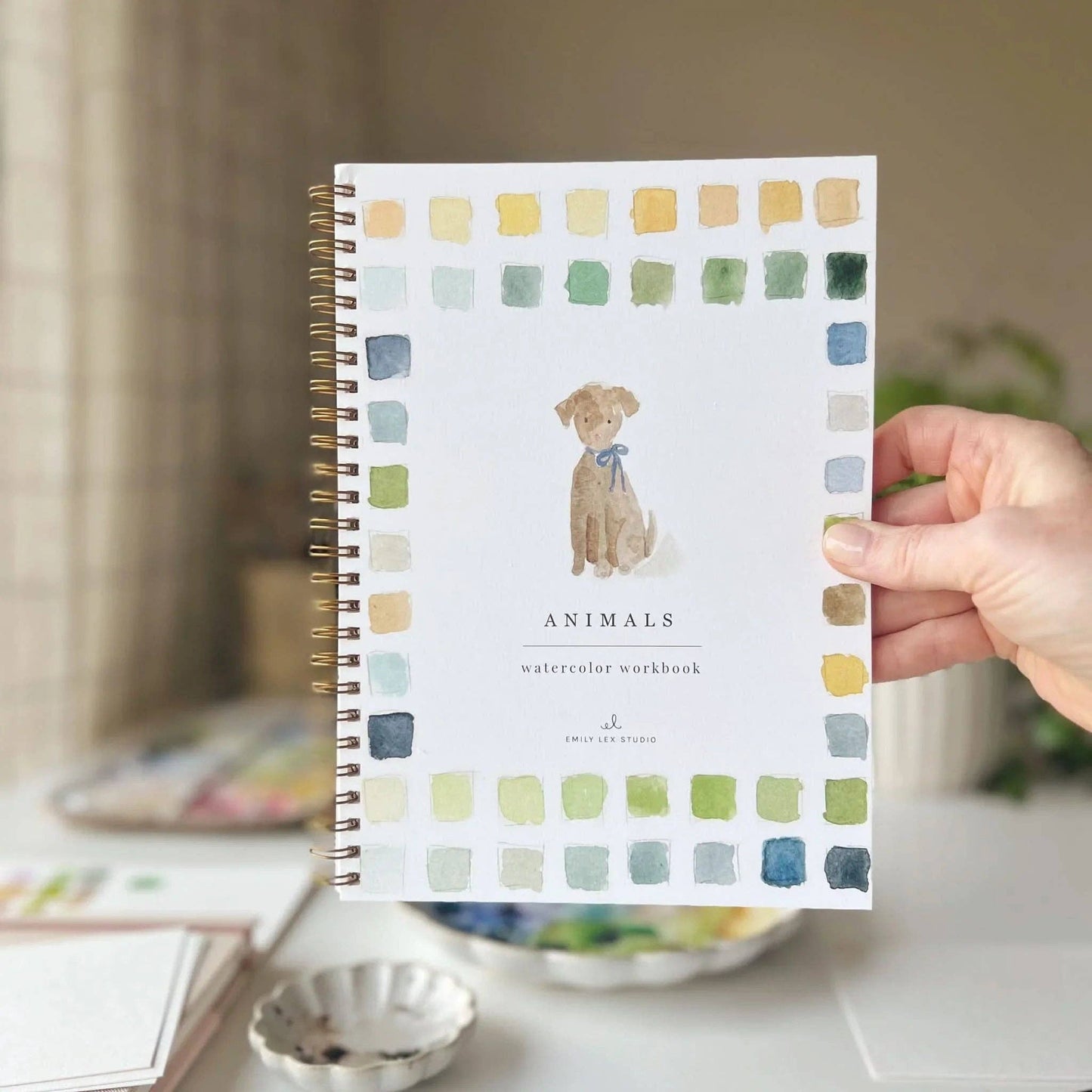 emily lex studio Animals watercolor workbook