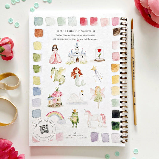 emily lex studio Fairytale watercolor workbook