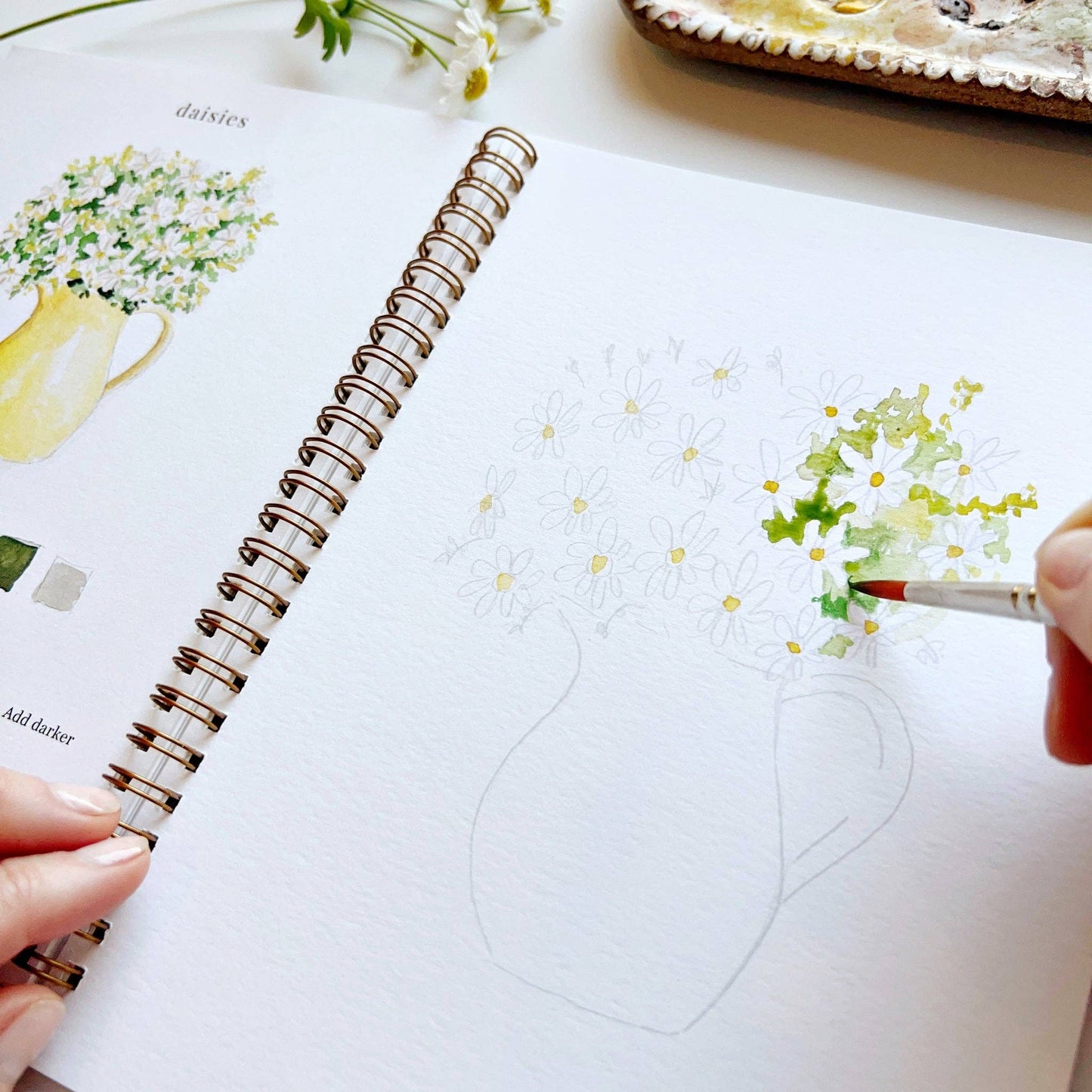 emily lex studio Flowers watercolor workbook