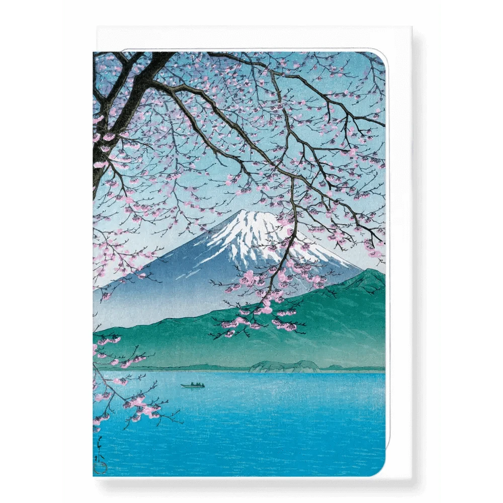 Ezen Trade Greeting Cards MOUNT FUJI IN SPRINGTIME: Japanese Greeting Card