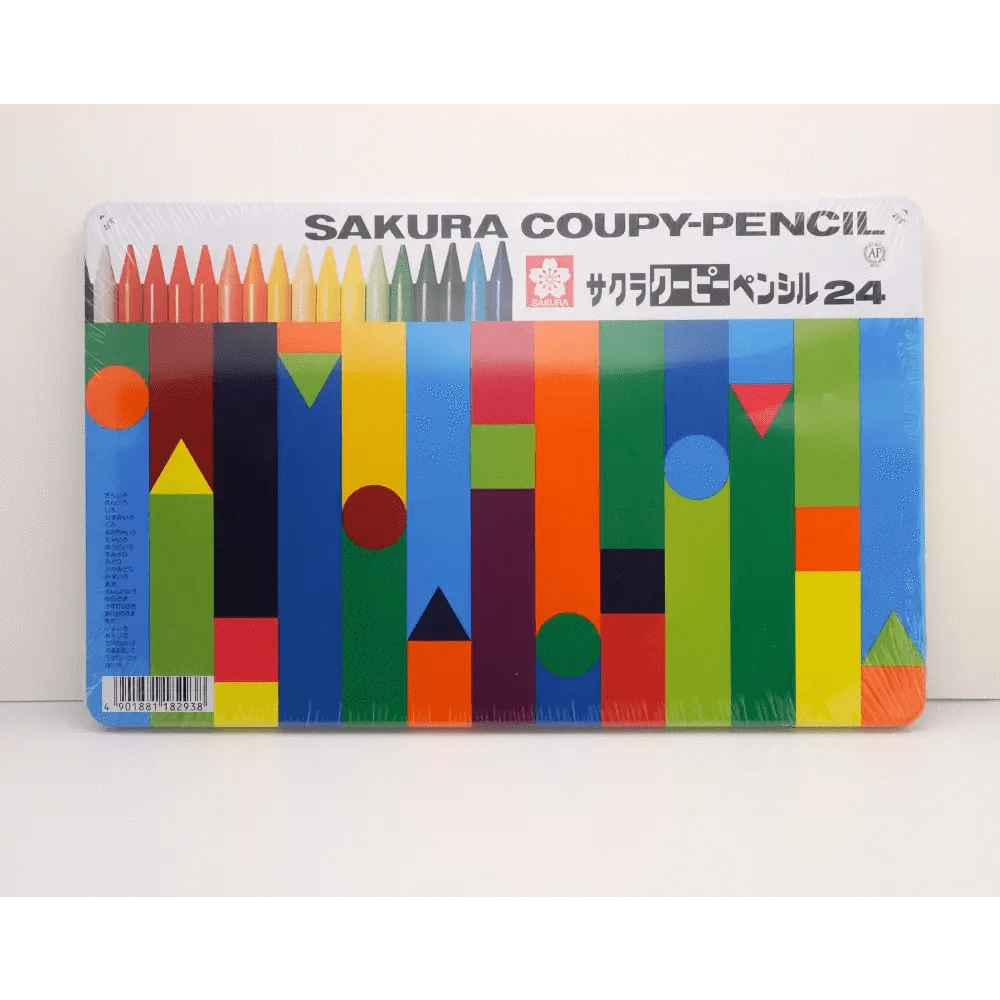 Fuji stationery Pencils 24 colors of cool-pea pencils (in a can) SAKURA CRAY-PAS 24-Color Pencil Set