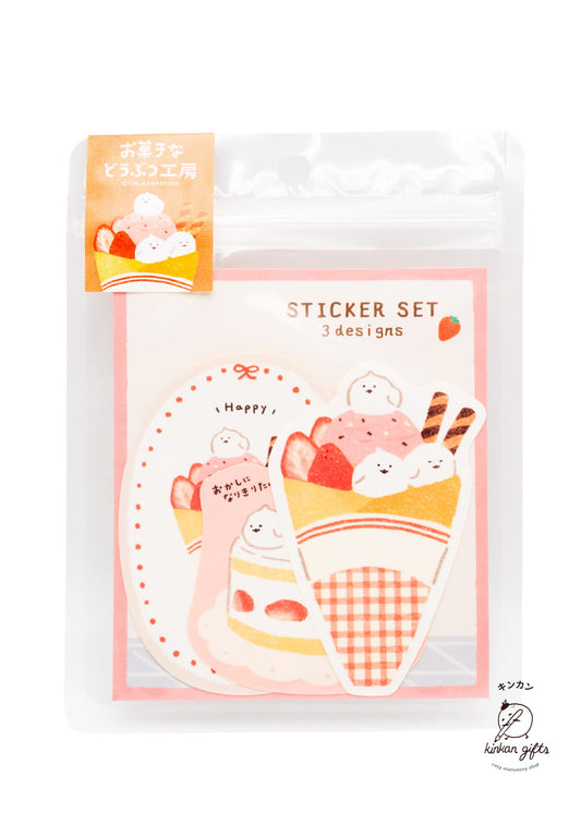 FURUKAWASHIKO Decorative Stickers Strawberry Snow Fairy Furukawa Shiko Sticker Set - Animal Sweets Workshop