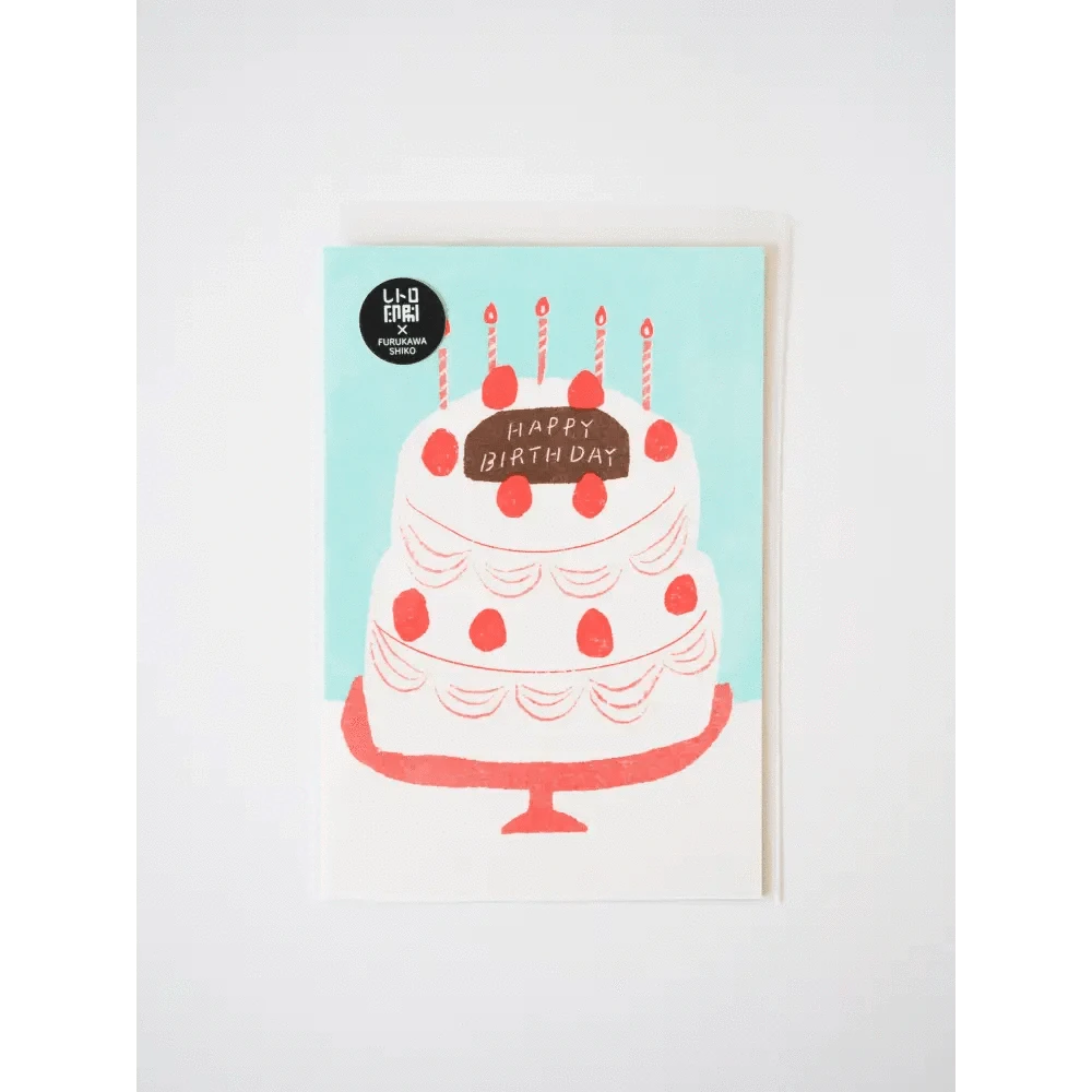 FURUKAWASHIKO Greeting Cards Cake Retro Printed Postcard