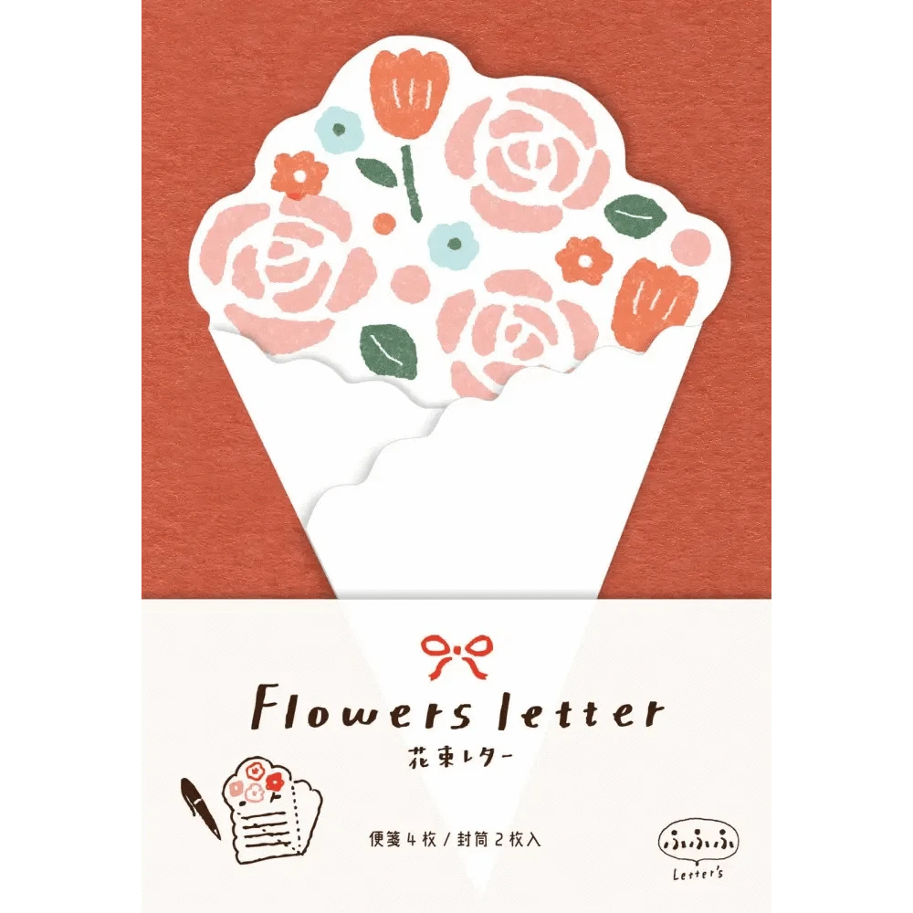 FURUKAWASHIKO Letter Sets Red Flowers Letter Set