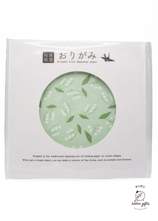 FURUKAWASHIKO Origami Paper Lily of the Valley Furukawa Shiko - Mino washi Letter Writing Item - Origami