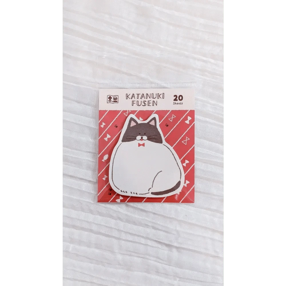 FURUKAWASHIKO Sticky Notes Die-Cut Fat Cat Sticky Notes