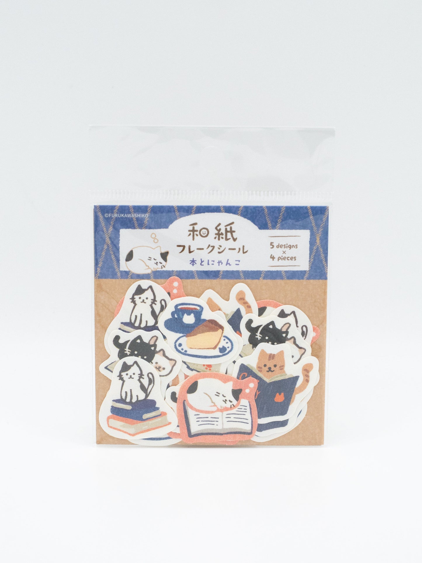 FURUKAWASHIKO Washi Stickers Book Cats Washi Flake Stickers