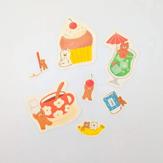 FURUKAWASHIKO Washi Stickers Washi Stickers - Watashi-biyori Series - Helping Bears
