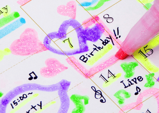 Hakubundo ZEBRA GLITTER HIGHLIGHTER KIRARICH PEN ※Not Hanging package