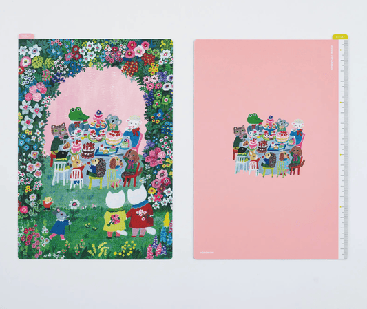 Hightide USA book accessories PREORDER - Hobonichi Techo Accessories - Yumi Kitagishi: Hobonichi Pencil Board for A5 Size - In the Garden