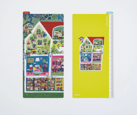 Hightide USA book accessories PREORDER - Hobonichi Techo Accessories - Yumi Kitagishi: Hobonichi Pencil Board for Weeks - Animal Condo