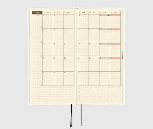Hightide USA Planners PREORDER - Hobonichi Techo 2027 Weeks White Line: Ivory