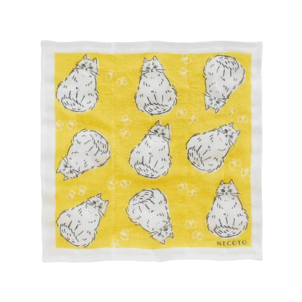 IPPINSHA CO.,LTD Kitchen & Dining NECOTO Kaya Fabric Rags YE Yellow Cat Dishcloth