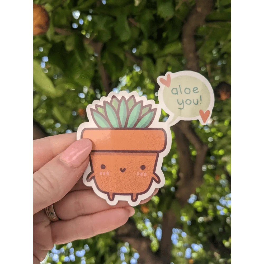 Just Peachy Press Vinyl Stickers Aloe You Just Peachy Stickers