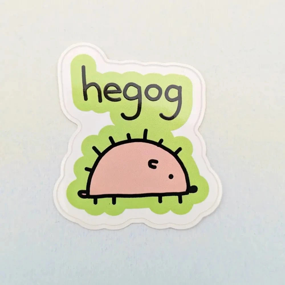 Just Peachy Press Vinyl Stickers Hegog - Poorly Drawn Hedgehog 2" Vinyl Sticker
