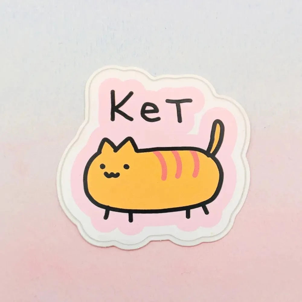 Just Peachy Press Vinyl Stickers Ket - Poorly Drawn Cat 2" Vinyl Sticker