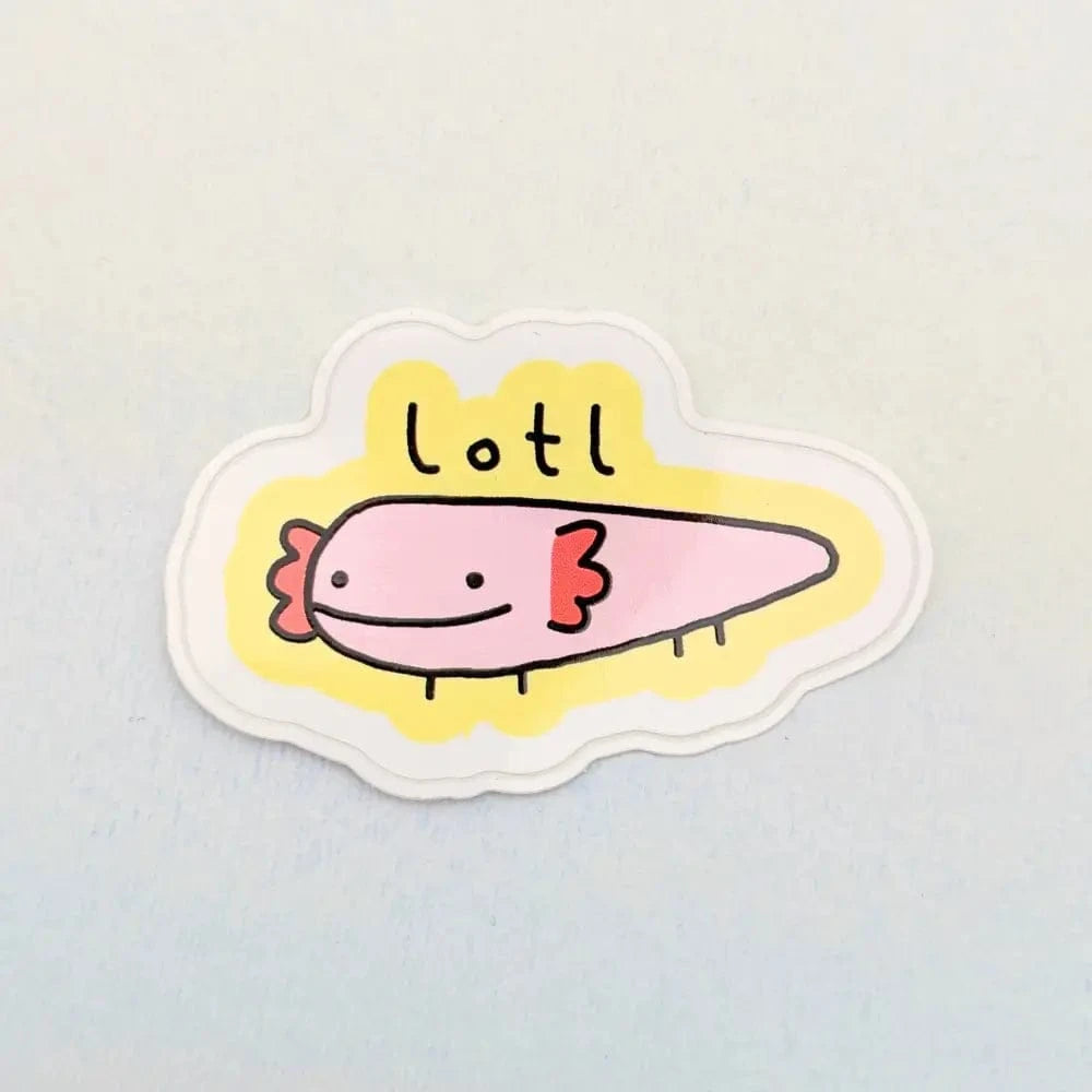 Just Peachy Press Vinyl Stickers Lotl - Poorly Drawn Axylotl 2" Vinyl Sticker
