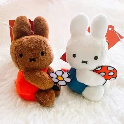 K-Wonderland Keychains Miffy & Friends with Flower Plush Key Chain bag Charm