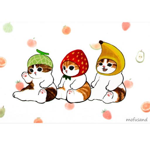 K-Wonderland NEW! MofuSand Plush Keychain 9cm– Fruit Costume Series