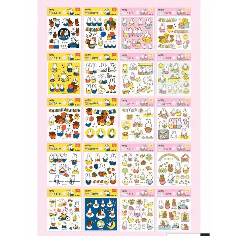 K_Wonderland Sticker Sheet Miffy Deco Stickers Variety Pack
