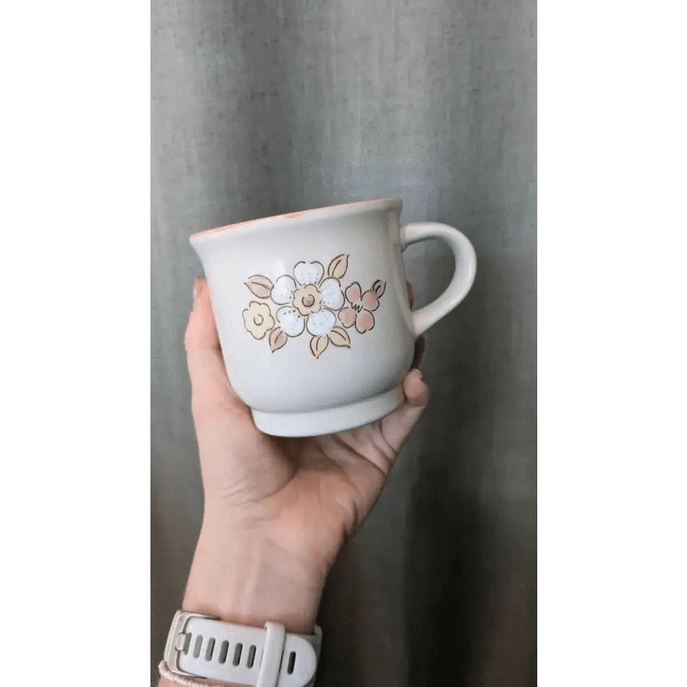 Kinkan Gifts Cups & Mugs Vintage Floral Stoneware Mug Set (set of 6)