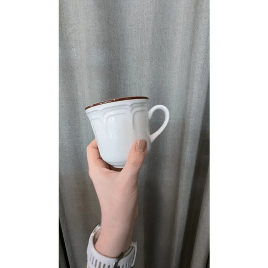 Kinkan Gifts Cups & Mugs Vintage Japanese mug set (2 mugs) - chocolate ridges