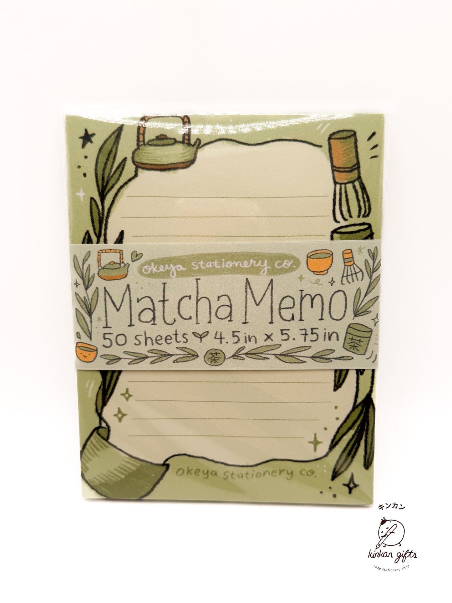 Kinkan Gifts Memo & Notepads Matcha Memo Pad