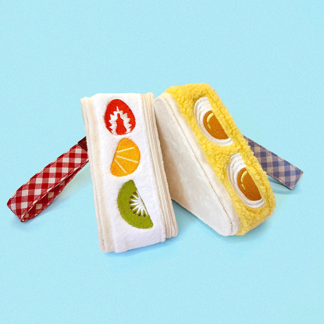 Maobabie Strawberry Sando Sandwich Wristlet Pouch