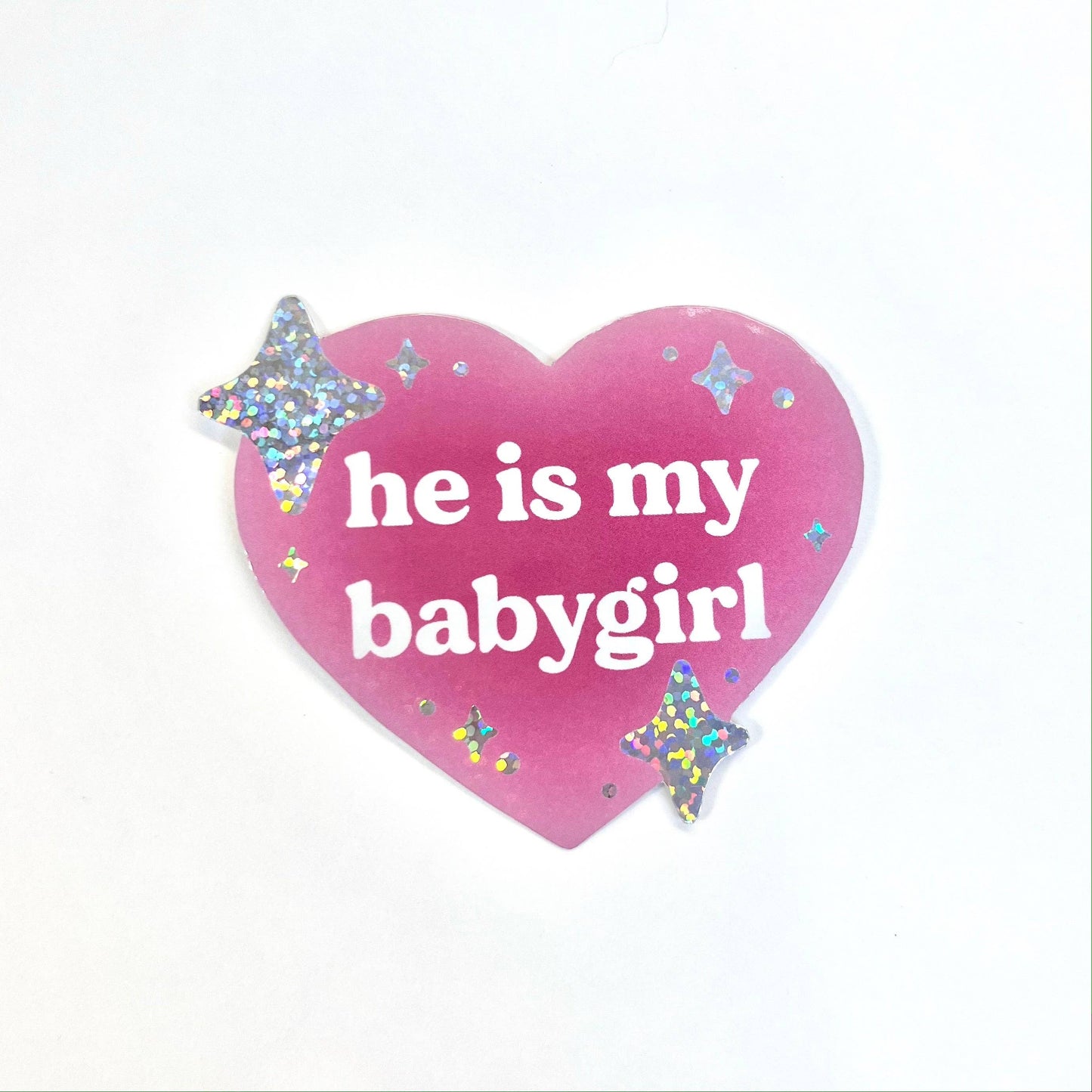 Maobabie Vinyl Sticker - He is My Babygirl Heart