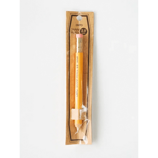MDS Co.,Ltd. Pencils Wooden mechanical pencil 2.0mm yellow OHTO Wooden Mechanical Pencil 2.0mm