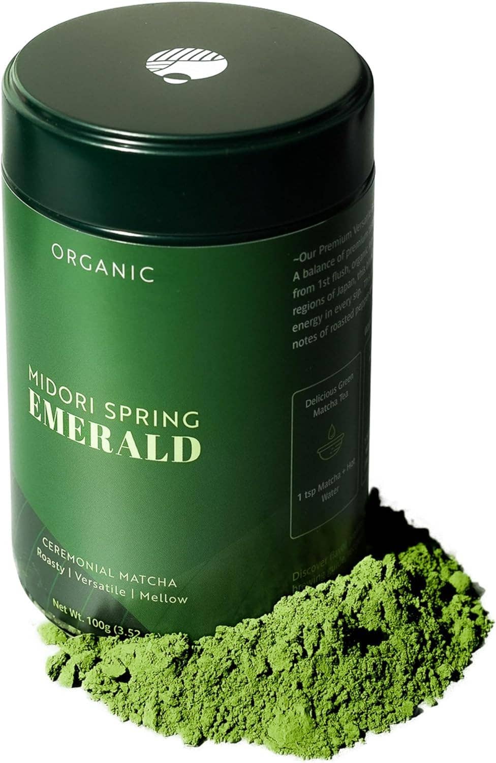 Midori Spring Limited Tea & Tea Sets Emerald Organic Ceremonial Matcha Powder | 100g Tin