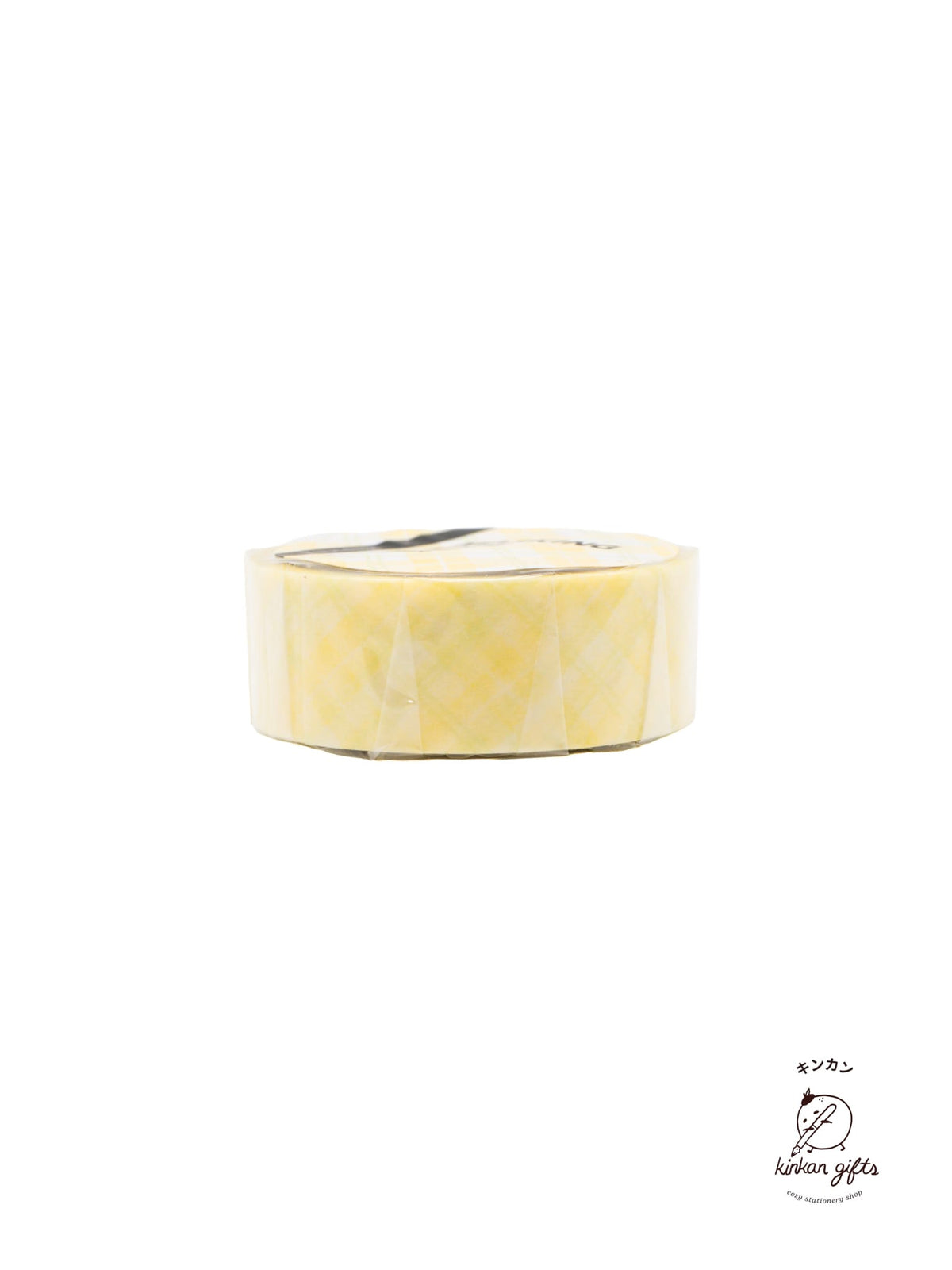 MIND WAVE Mindwave - Soft & Pale Pattern Washi Tape - Plaid Yellow