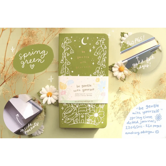 Okeya Stationery Co. Journals "Be Gentle with Yourself" Light Green Small Journal