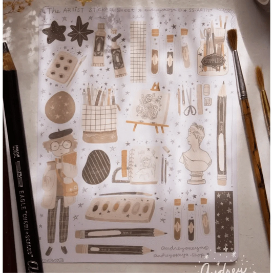 Okeya Stationery Co. Sticker Sheet Artist Sticker Sheet
