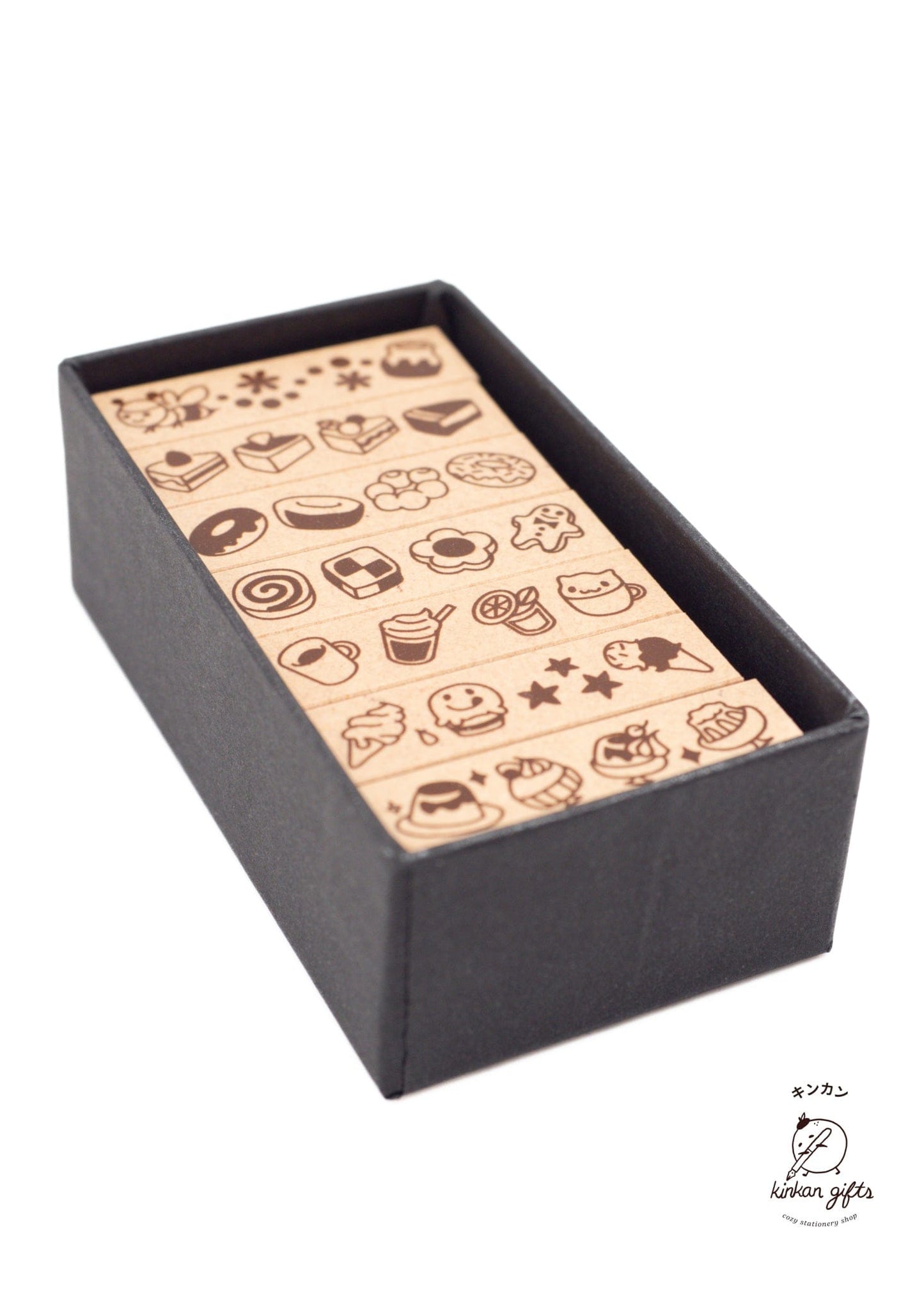 SANBY CO.,LTD. Border Stamp Sweets Stamp Stamp set Sweets 7-pcs set