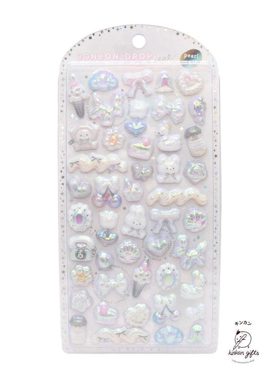 Spoon Inc. Decorative Stickers White Bon Bon Drop Stickers - Pearl Veil
