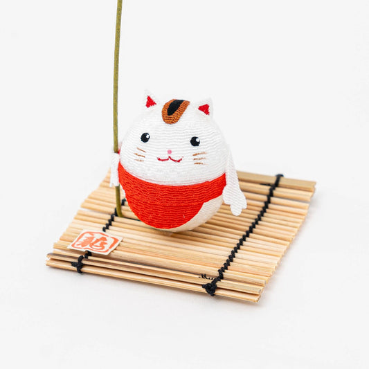 U PLUS INC Ryukodo Handmade Cute Cat Fishing Figurine