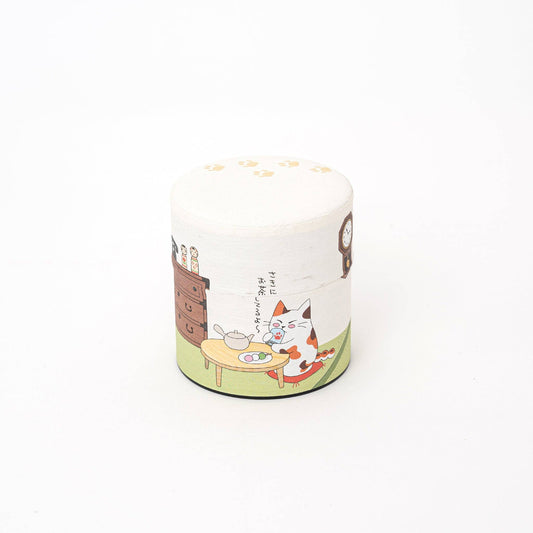 U PLUS INC Tea & Tea Sets Cat - I'll have tea soon. Washi Tea Canister - 5 Patterns